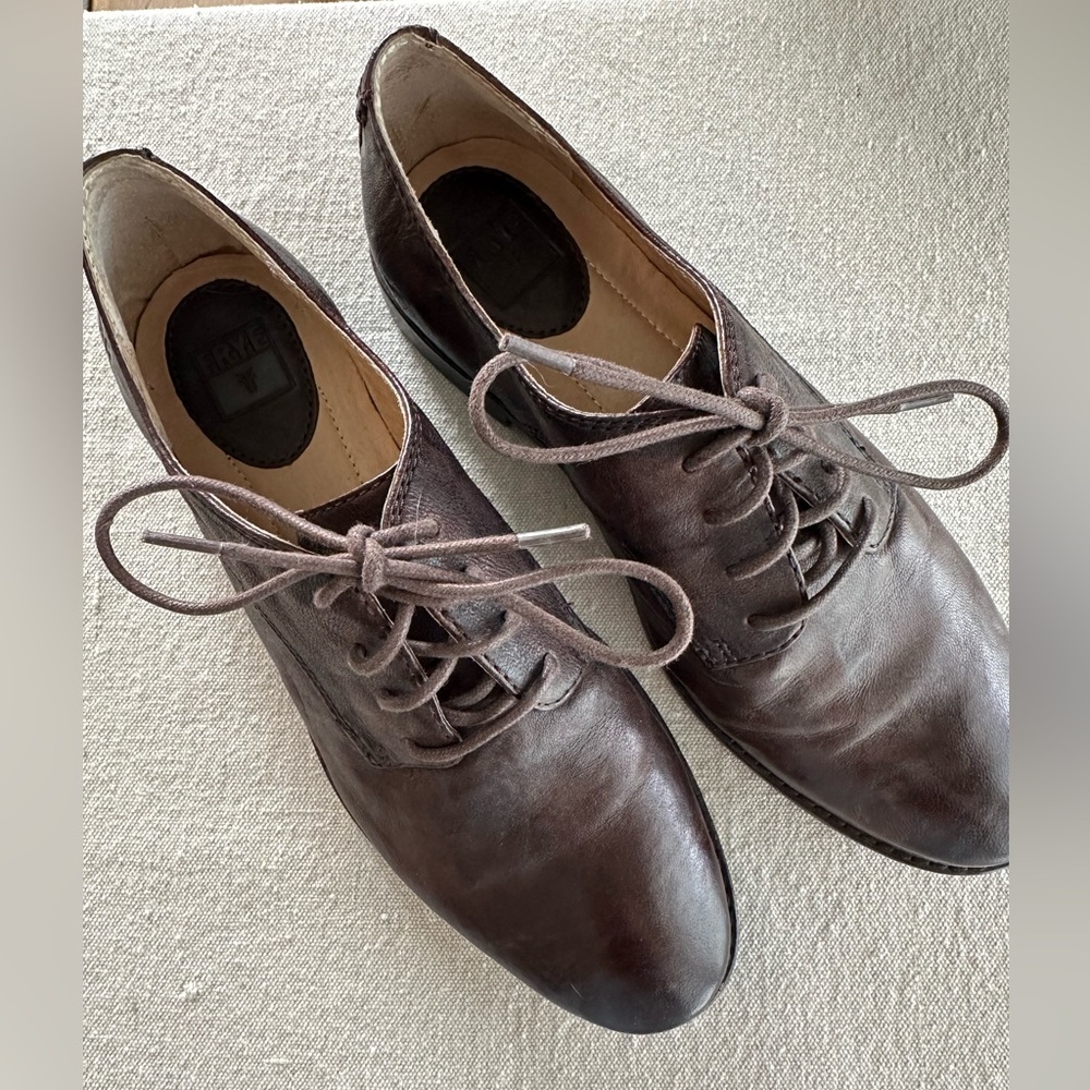 Frye Brown Leather Lace Up Oxford - Size 8.5